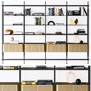 Bontempi Charlotte: Elegant Tall Shelves 3D model image 1 