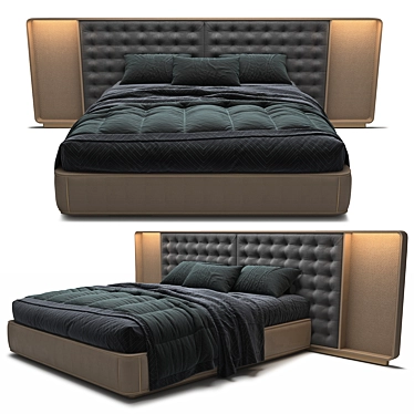 Visionnaire Ripley Bed: Elegant and Luxurious 3D model image 1 