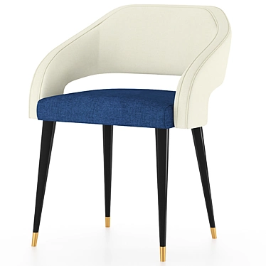 Ines Nubuck Chair: Elegant and Compact 3D model image 1 