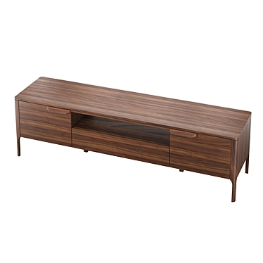 RONDA TV Stand: Elegant Walnut Finish 3D model image 1 