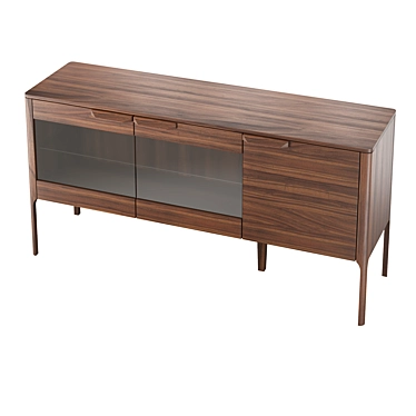 RONDA Walnut Veneer Buffet by MOD Interiors 3D model image 1 