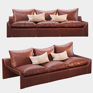 Cozy Corona Sofa Unwrapped 3D model image 1 