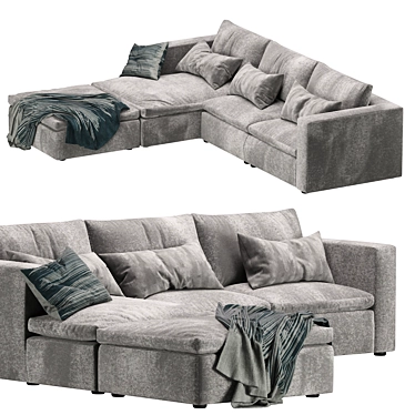 Elegant Realm Modular Sofa 3D model image 1 