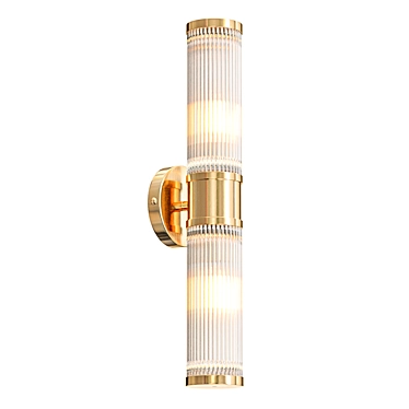 Elegant Gold Glass Tube Pendant 3D model image 1 