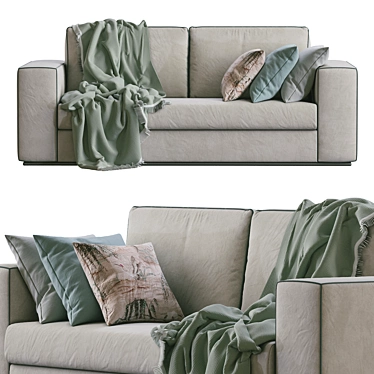 Elegant Alhambra Sofa with Stunning Dimensions 3D model image 1 