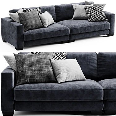 Modern Enzo Sofa: Sleek Design, 2015 Version 3D model image 1 