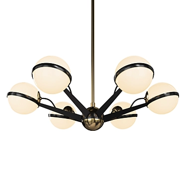 Elegant Bronze Chandelier 3D model image 1 