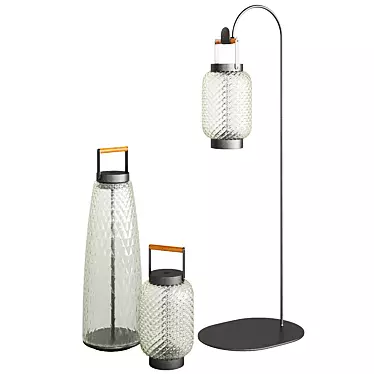 Nature-Inspired Outdoor Lamps 3D model image 1 