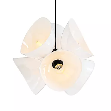 Elegant Orchid 6-Light Chandelier 3D model image 1 