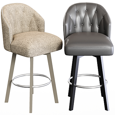 Maris Swivel Bar Stool: Sleek & Stylish 3D model image 1 