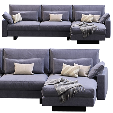 Modular Harmony Sofa: Sleek, Stylish, & Versatile 3D model image 1 