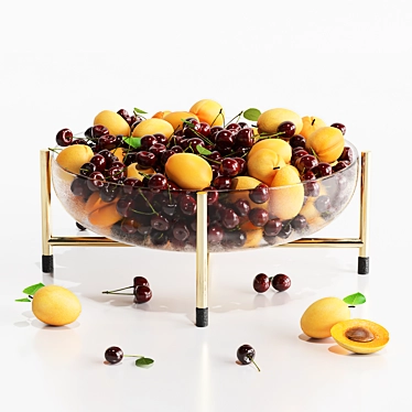 Elegant Fruits Dish 3D model image 1 