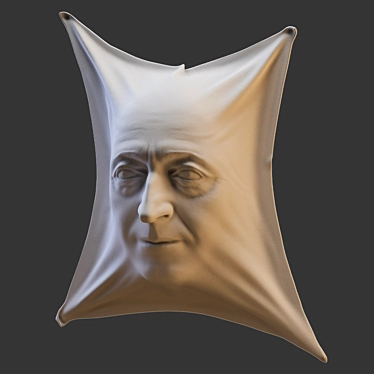 Sleek Face Sculpture 3D model image 1 