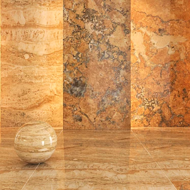 Orange Marble Tiles: Corona Renderer 3D model image 1 