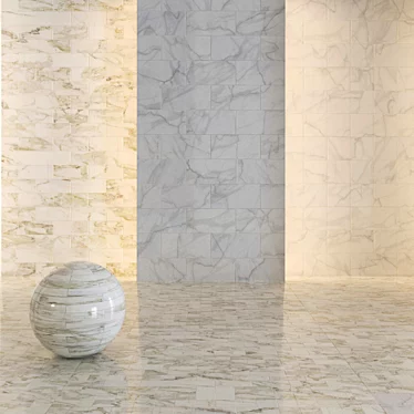 Elegant Marble Tiles 3D model image 1 