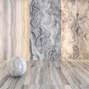  Elegant Gray Marble №2 | Versatile Sizes 3D model image 1 