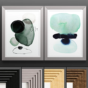 Contemporary Art Frame Set 3D model image 1 