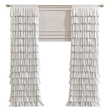 Elegant Window Curtain 879 3D model image 1 