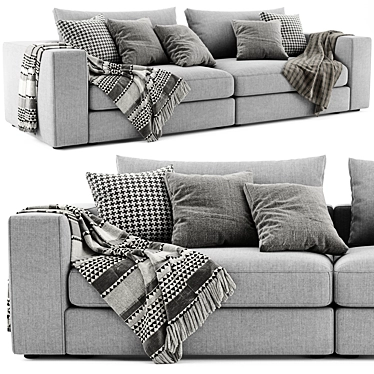 Sophisticated Linteloo Hamptons 2-Seater Sofa 3D model image 1 