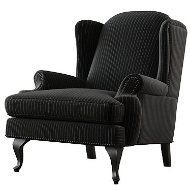 Elegant Black Armchair: Eichholtz / Frank Sinatra 3D model image 1 