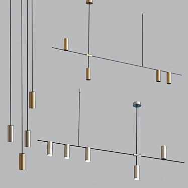 Geometric Pendant Chandelier - Collection 02 3D model image 1 