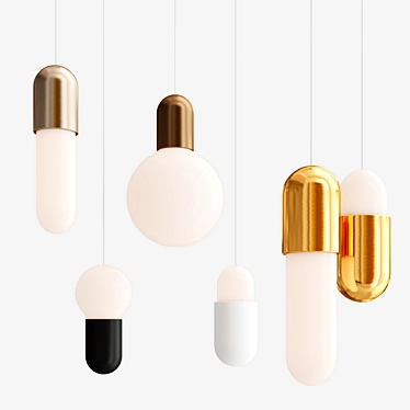 Sleek and Versatile Pendant Lighting 3D model image 1 