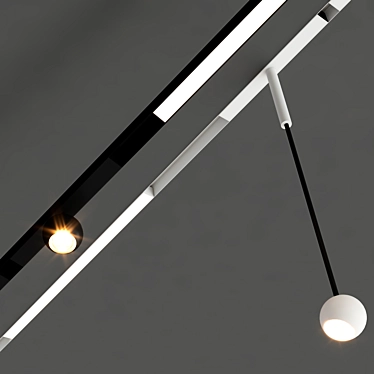 Modular Pista Marbulito Track: Innovative Lighting Solution 3D model image 1 