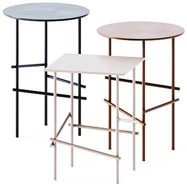 Elegant Shanghai Tip Coffee Tables 3D model image 1 