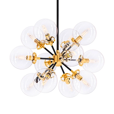 Elegant Naal Chandelier 3D model image 1 