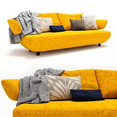 Modern 3D Sofa | 3Ds Max & OBJ Formats 3D model image 1 