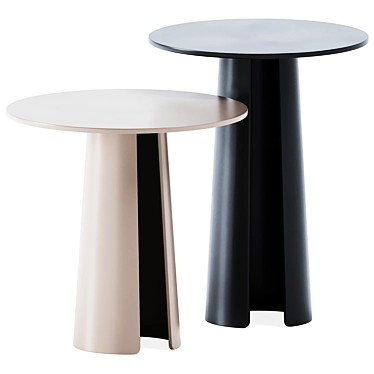 Sleek Metal Orbit Coffee Tables 3D model image 1 