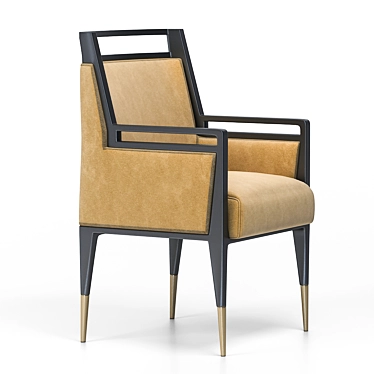 Vintage Gio Ponti 1950 Armchair 3D model image 1 