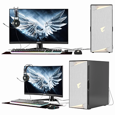 AORUS cf27f Gaming PC: 3ds Max 2016 with Vray Render 3D model image 1 