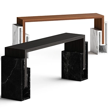 Sleek Alke Console Table 3D model image 1 