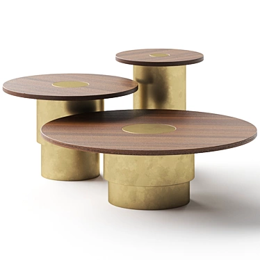 Sleek Daytona Rondo Coffee Tables 3D model image 1 