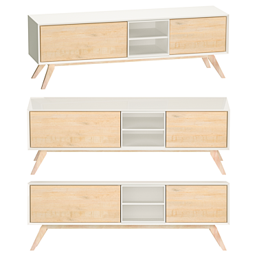 Modern Quatre TV Stand 174x56 3D model image 1 