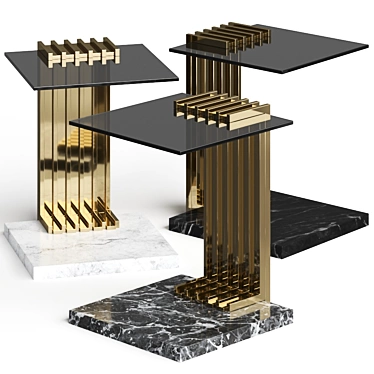 Elegant Luxxu Vertigo Side Tables 3D model image 1 