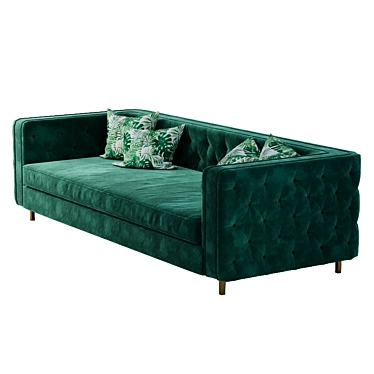 Luxurious Velvet Inside Out Sofa 3D model image 1 