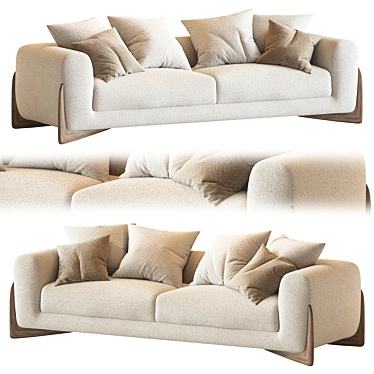 Sophisticated Softbay Sofa 3D model image 1 