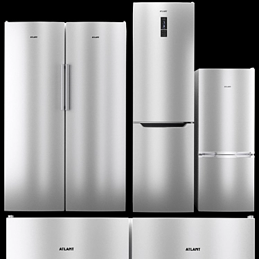 Atlant Refrigerator Set: Versatile and Stylish 3D model image 1 