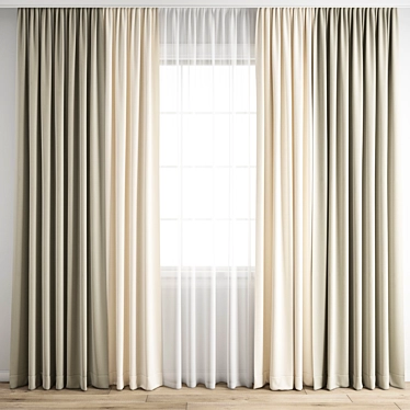 Polygonal Curtain Model 3D model image 1 