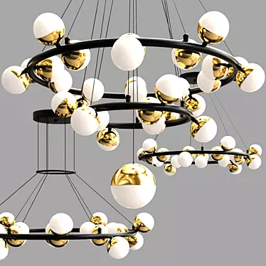 Anzazo Merkury: Elegant Ring Chandelier 3D model image 1 