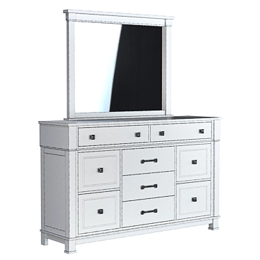 Elegant Jennily Dresser Combo 3D model image 1 