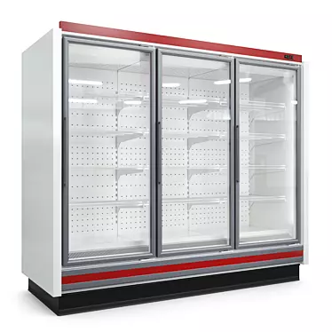 Barcelona 3-Door Refrigerated Display 3D model image 1 