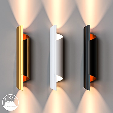 Helix Sconce: Postmodern Elegance 3D model image 1 