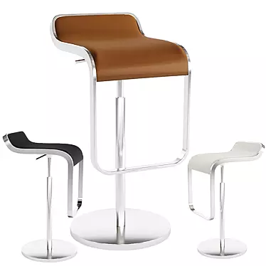 LEM Style Piston Stool - Sleek and Modern 3D model image 1 