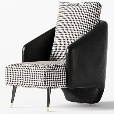 Elegant Brigitte Armchair: Handmade Italian Luxury 3D model image 1 