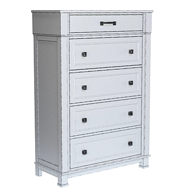 Elegant Jennily Chest of Drawers 3D model image 1 