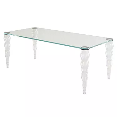 Sleek Post Modern Glass Table 3D model image 1 