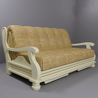 Sultry Flair: Flamenco Sofa 3D model image 1 